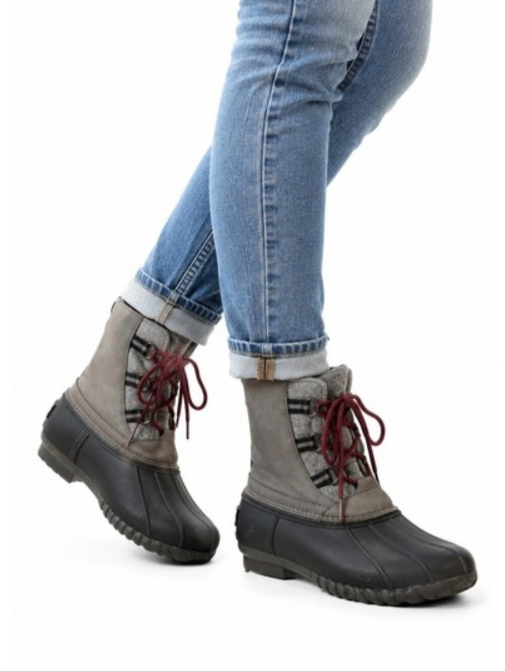 Sporto "Nina" Women's Waterproof Duck Boots Gray Size 7